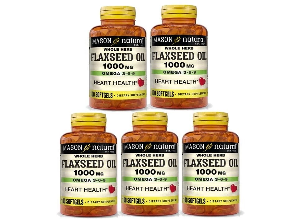 Mason Vitamins Flax Seed Oil 1000mg - 100 Softgels