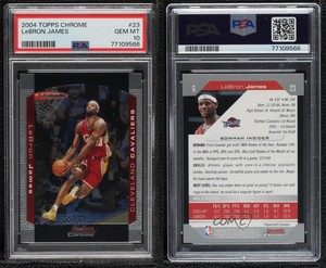 2004-05 Bowman Draft Chrome LeBron James #23 PSA 10 GEM MT