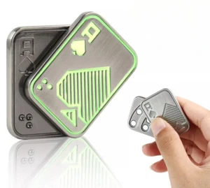 Metal Fidget Toys Magnetic Slider Poker Push Card Anxiety Stress Relief Toys - Picture 1 of 8