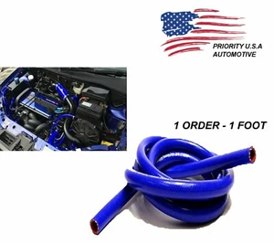 10mm 3/8" Blue Vacuum Silicone Hose Racing Line Pipe Tube 1 Foot Per Order - Picture 1 of 1