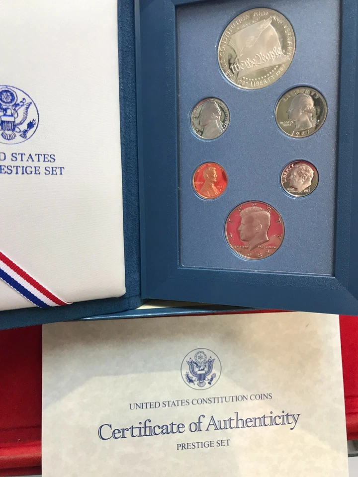 1987-S Proof PRESTIGE SET 6 Coin w/Box and Cert! - Image 1 of 1