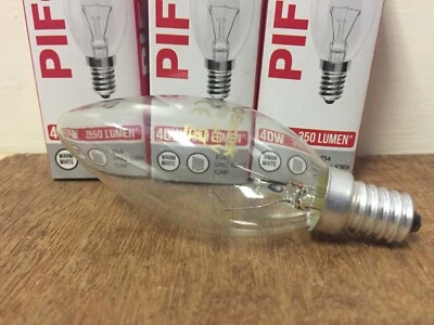 Pack of 3 Warm White 40w Halogen Candle Bulbs E14 Small Edison Screw - Image 1 of 2