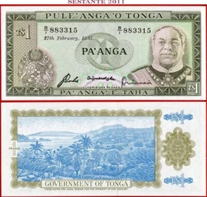TONGA 1 PA'ANGA 27 2 1987 Präfix B/1 P 19c UNC kostenloser Versand ab 100 $ - Bild 1 von 3
