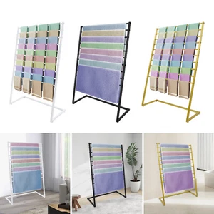 Freestanding Metal Scarf Display Stand, 10 Rod Scarf Floor Standing Display Rack - Picture 1 of 13