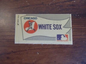 1968-1972 Fleer Stoff Baseball Aufkleber Chicago White Sox Wimpel Flagge intakt - Bild 1 von 2