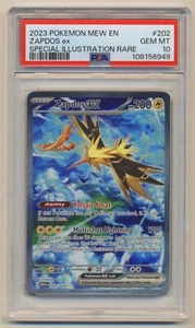 PSA 10 Pokemon 151 SIR Illustrazione Rara Zapdos EX 202/165 GEM MINT!! - Foto 1 di 2