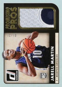 2015-16 Donruss Promising Pros Jumbo Swatches Prime #29 Jarell Martin Jersey /25
