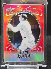 2019 LEAF METAL BABE RUTH RED PRISMATIC REFRACTOR NEW YORK YANKEES #D 2/3