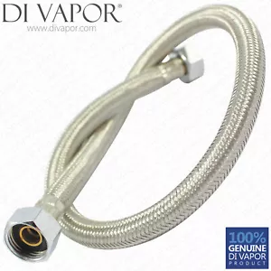 100cm Stainless Steel Braided Flexible Flexi Hose - 1/2" x 1/2" BSP 7mm Bore Tap - Picture 1 of 1