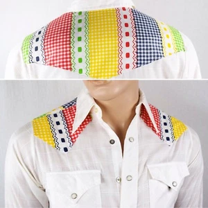 Vtg 1970's ELY Plains Rider Gingham Patchwork Western HiPPiE RoCk STaR Shirt S - Picture 1 of 6