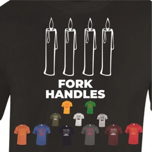 Camiseta Retro Ronnies Genial Británica Divertida Cuatro Velas Hombre Mujer con Manijas de Tenedor - Imagen 1 de 47
