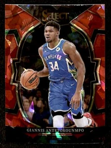 Giannis Antetokounmpo 2022-23 Panini Select Red Cracked Ice Milwaukee Bucks #61 - Picture 1 of 2
