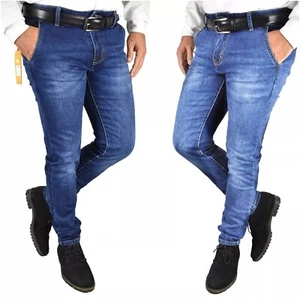Jeans Uomo Elasticizzato Slim Fit Chino Pantaloni Eleganti Tasca America 46 48 a - Foto 1 di 21
