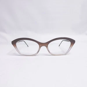 L.A. Eyeworks Brille Brillengestell PANCAKE 970 Braun Clear Fade Cat Eye mit Etui - Bild 1 von 11