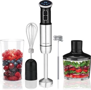 Andrew James 1000W 5 in 1 Digital Hand Blender, 8-Speed, LCD Display, 750ml Beak - Picture 1 of 3