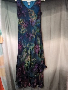 Simply Silk Woman's Layered Floral Maxi Dress Size XL(445) - Picture 1 of 10