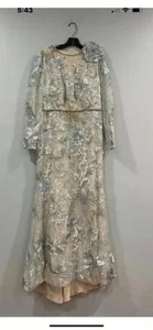 Vestido Macduggal Mujer Talla 14 Encaje Estilo Trompeta - Imagen 1 de 8