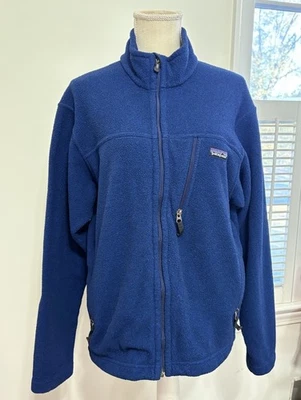 Classic Patagonia Synchilla Men's M Blue Fleece Full Zip Jacket Vintage Pocket - Image 1 of 4