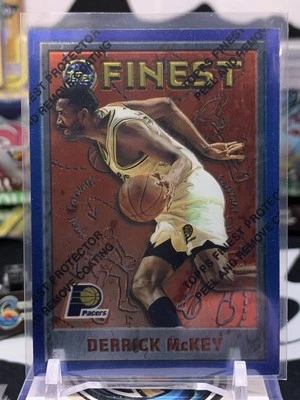1995-96 Topps Finest Basketball #228 Derrick McKey Pacers Coating NBA NS 11B - Image 1 of 2