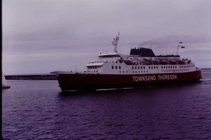 1980 Townsend Thoresen Shipping Ship Boat 35mm Original Slide Ref 1786 - Picture 1 of 1