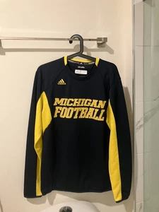 University of Michigan adidas climalite polyester long sleeve shirt adult Small - Picture 1 of 3
