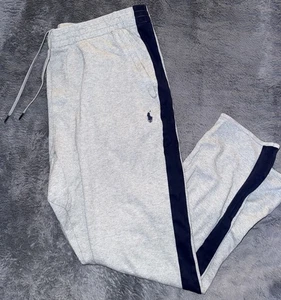 Pantalones Polo Ralph Lauren Para Hombres Talla XL Gris Pista Poni Tobillo Cremallera Pull On Pantalones de Sudadera - Imagen 1 de 7