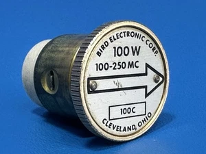 BIRD 100C 100W 100-250 MHz MODELO 43 THRULINE VATÍMETRO ELEMENTO SLUG - Imagen 1 de 6