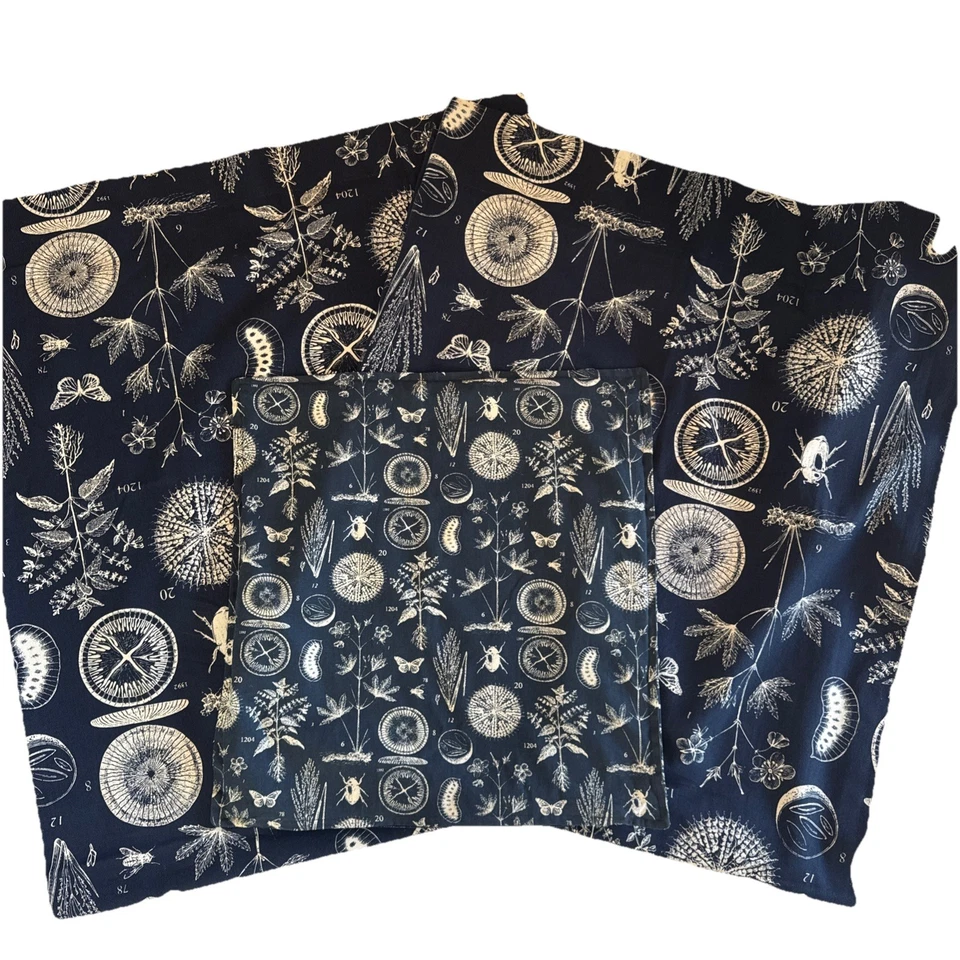 IKEA Blavinge Blue Nature Science Juego de 2 paneles de cortina 56x61/1 farsa 20x20 Foto 1 de 4