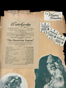 1913 Winter Garden Theatre Program Ticket stub The Honeymoon Express Al Jolson - Picture 1 of 2