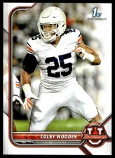 2021 -22 Bowman University 88 Colby Wooden  Auburn Tigers  Football Card