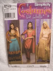 2006 Simplicity Costumes 4249 adult 6,8,10,12 Genie Jeannie pattern Halloween - Picture 1 of 6