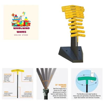 Juego duradero de 10 manijas en T hexagonales y controladores de bolas para tareas de fijación sin esfuerzo Foto 1 de 4