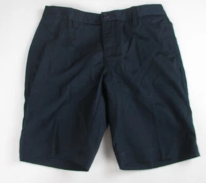 LANDS END Navy School Uniform Plain Front Chino Shorts Girls 12 NEW - Picture 1 of 7