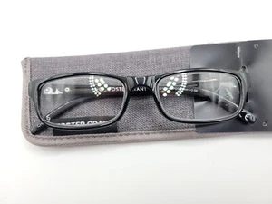Foster Grant Brandon Mens Black Reading Glasses + Case 50□17-140 Choose Strength - Picture 1 of 3