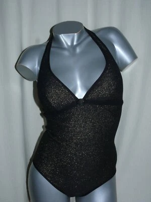 MARIE JO Softcup Neckholder Badeanzug ORNELLA 1001132 noir doré schwarz NEU - Bild 1 von 3