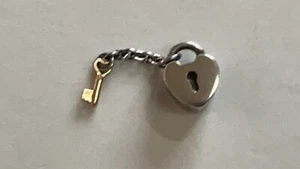 ECHT PANDORA STERLINGSILBER 14K GOLD "SCHLÜSSEL ZU MEINEM HERZEN" DANGLE CHARM 925 ALE - Bild 1 von 5