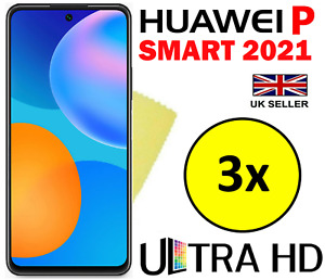 3x HQ ULTRA CLEAR SCREEN PROTECTOR HD COVER FILM GUARD FOR HUAWEI P SMART 2021