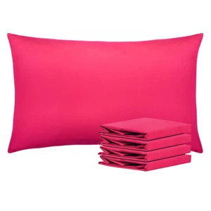 4 Piece 1800 Thread Count Microfiber Pillowcases Queen Breathable and Ultra Soft - Picture 1 of 78