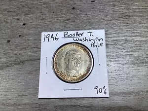 1946 Vintage Booker T. Washington Silver Half-Dollar Coin Nice Tone-111423-86 - Picture 1 of 4