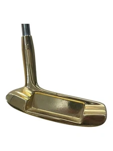 Gold Plated Engravable Blade Putter/Putter Flex Steel Shaft 35" - Picture 1 of 16