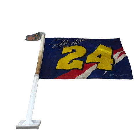 VTG Jeff Gordon #24 15 1/2" x 11 Car Window Flag 2 Sided Cover