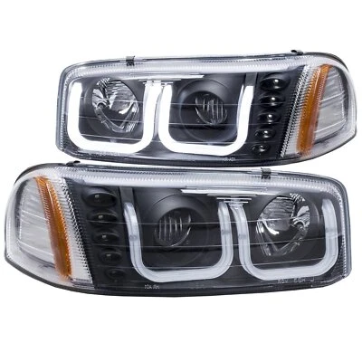 ANZO Projector Headlights w/ U-Bar Black for Gmc Sierra 1500 | 111303 - Image 1 of 4