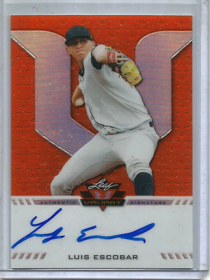 Luis Escobar 2017 Leaf Valiant Orange Refractor Autograph #1/25 - Image 1 of 1