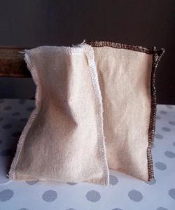 Linen Pouch Bags with Serged Edges - Choose Thread color and Size. - Picture 1 of 13