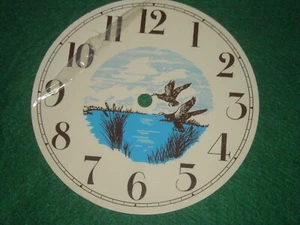  6 3/4" Enten über Wasser Metall Zifferblatt NOS - Bild 1 von 4