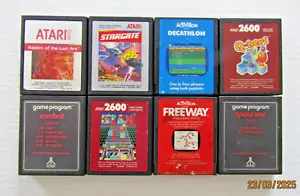 Atari 2600 Games Bundle Decathlon Klax Stargate Lost Ark Q-Bert 8 Cartridge Only - Picture 1 of 4