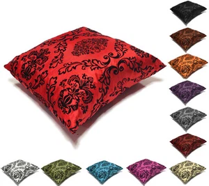 Cushion Cover New Decorative Decor Throw Sofa Pillow Case Velvet Flock 17" x 17" - Picture 1 of 14