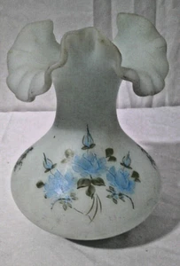 VINTAGE FENTON HAND PAINTED VASE - Picture 1 of 7