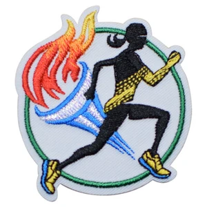 Running Track & Field Applique Patch - Marathon Sports Badge 2.25" (Iron on) - Picture 1 of 1