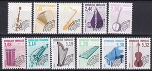 Frankreich 1992 Yvert PO 213/23 Musikinstrumente postfrisch sehr schön - Bild 1 von 1